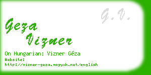 geza vizner business card