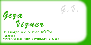 geza vizner business card